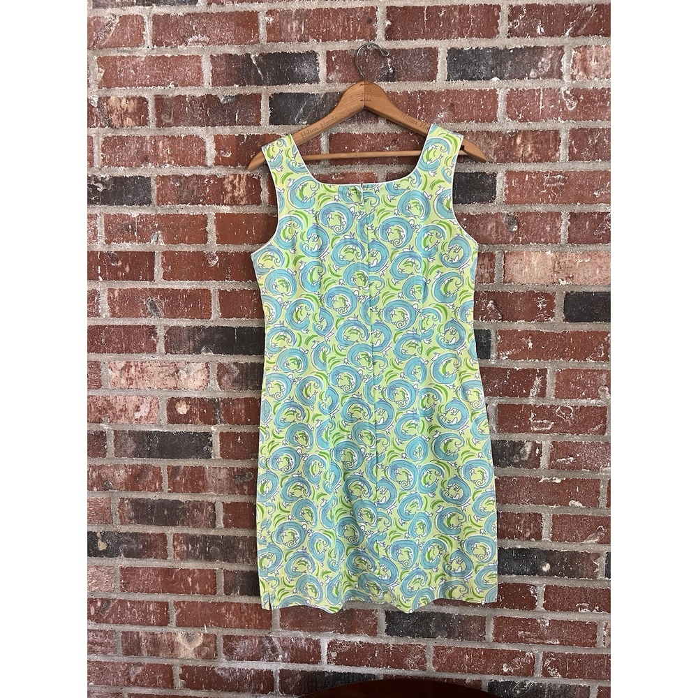 Lilly‎ Pulitzer Shift Dress Lime Green and Aqua